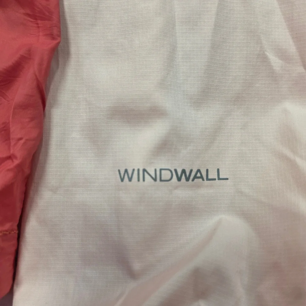The North Face Windbreaker Anorak Womens Medium Pink Blue Excellent WindWall Zip